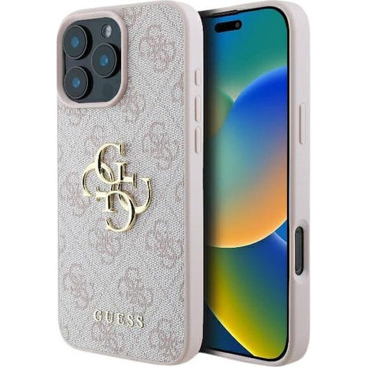 GUESS obal pre iPhone 16 GUHCP16S4GMGPI (4G PU Big Logo) ružový