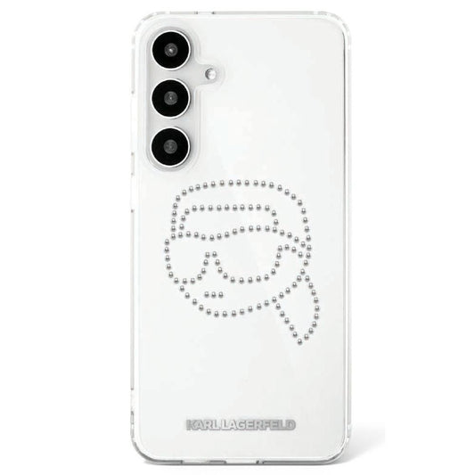 KARL LAGERFELD obal pre SAMSUNG S25 KLHCS25SHKHDCELT (IML Rhinestones K Head) priehľadný