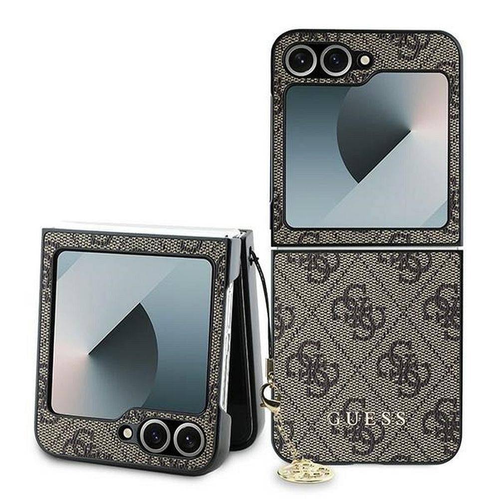 GUESS obal pre SAMSUNG Z Flip 6 GUHCZF6GF4GBR (HC PU 4G Charm) hnedý