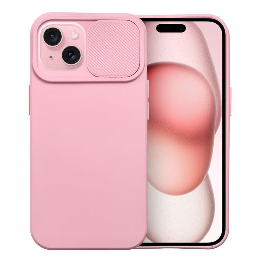 SLIDE obal pre iPhone 15 svetlo ružový