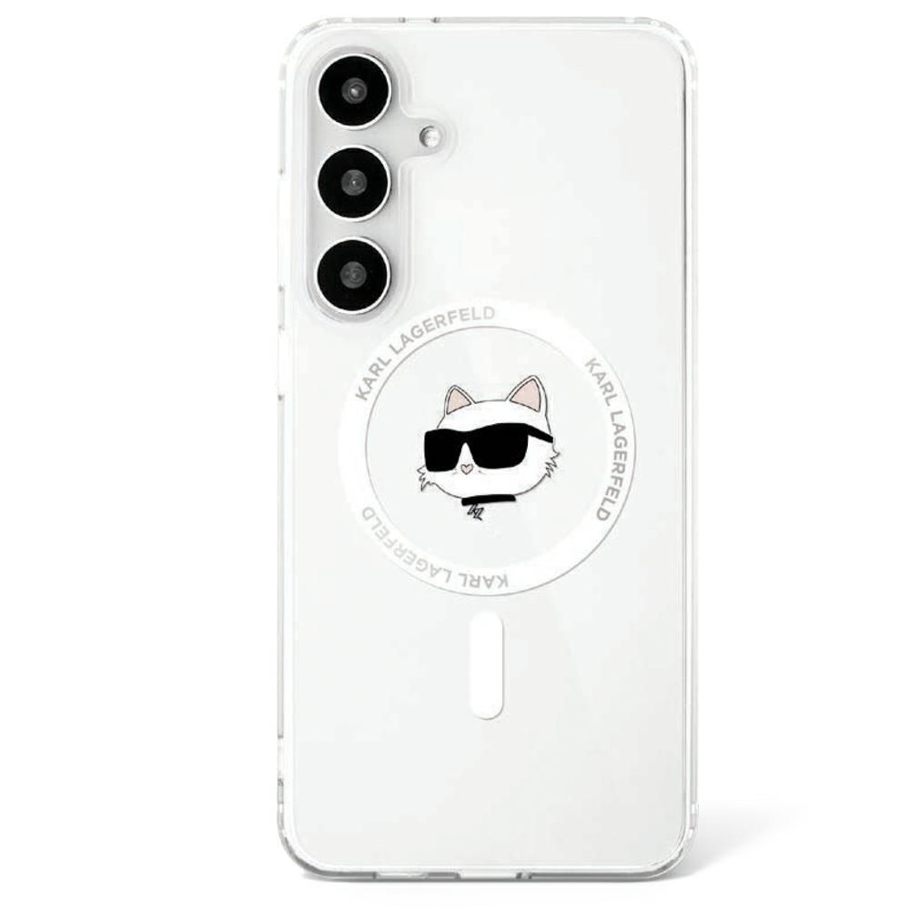 KARL LAGERFELD obal pre SAMSUNG S25 Plus KLHMS25MHLSCHH (Magnetic IML Metal Choupette Head) biely