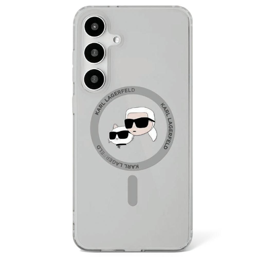 KARL LAGERFELD obal pre SAMSUNG S25 KLHMS25SHLSKCK (Magnetic IML Metal KC Heads) čierny