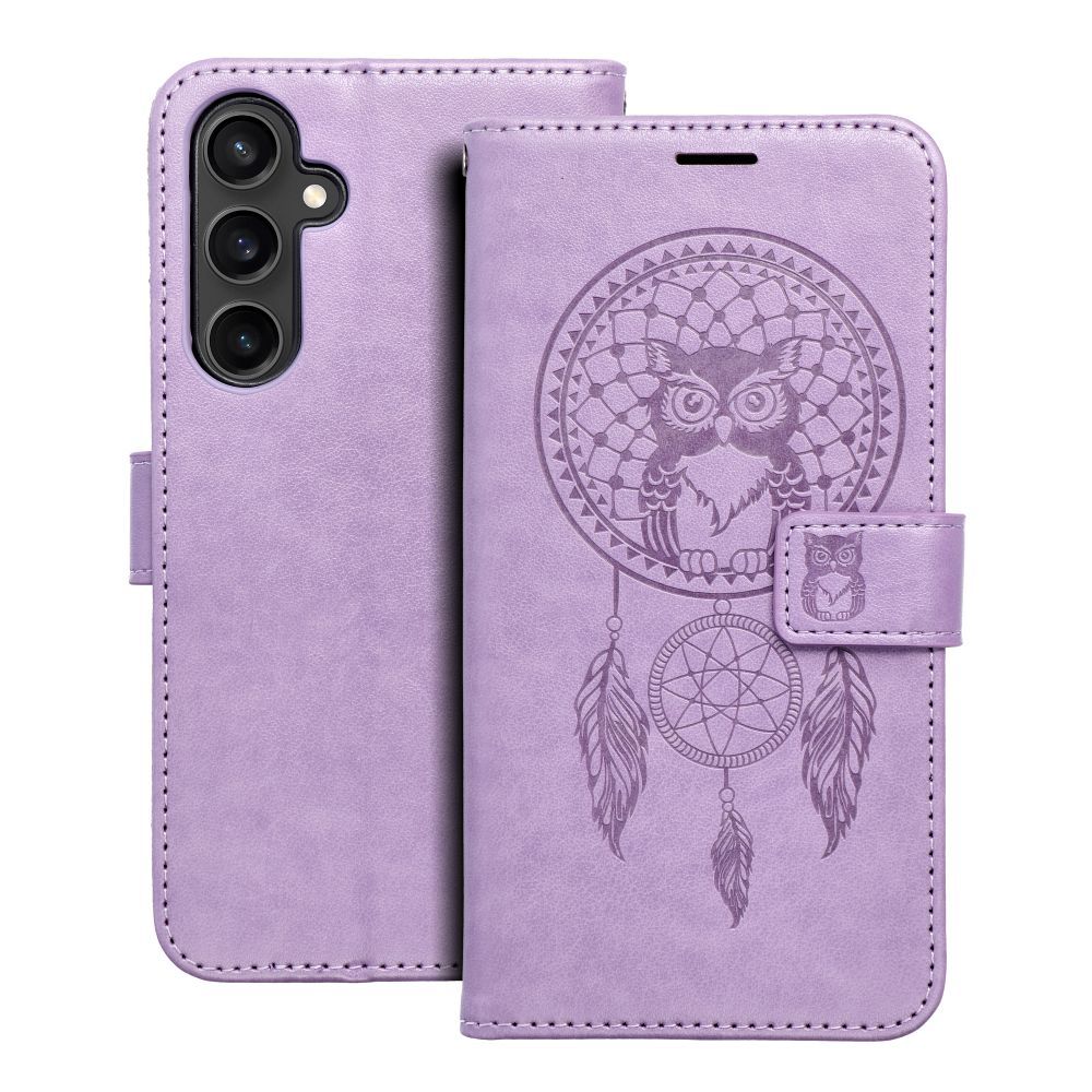 MEZZO knižkový obal pre SAMSUNG S23 FE dreamcatcher fialový