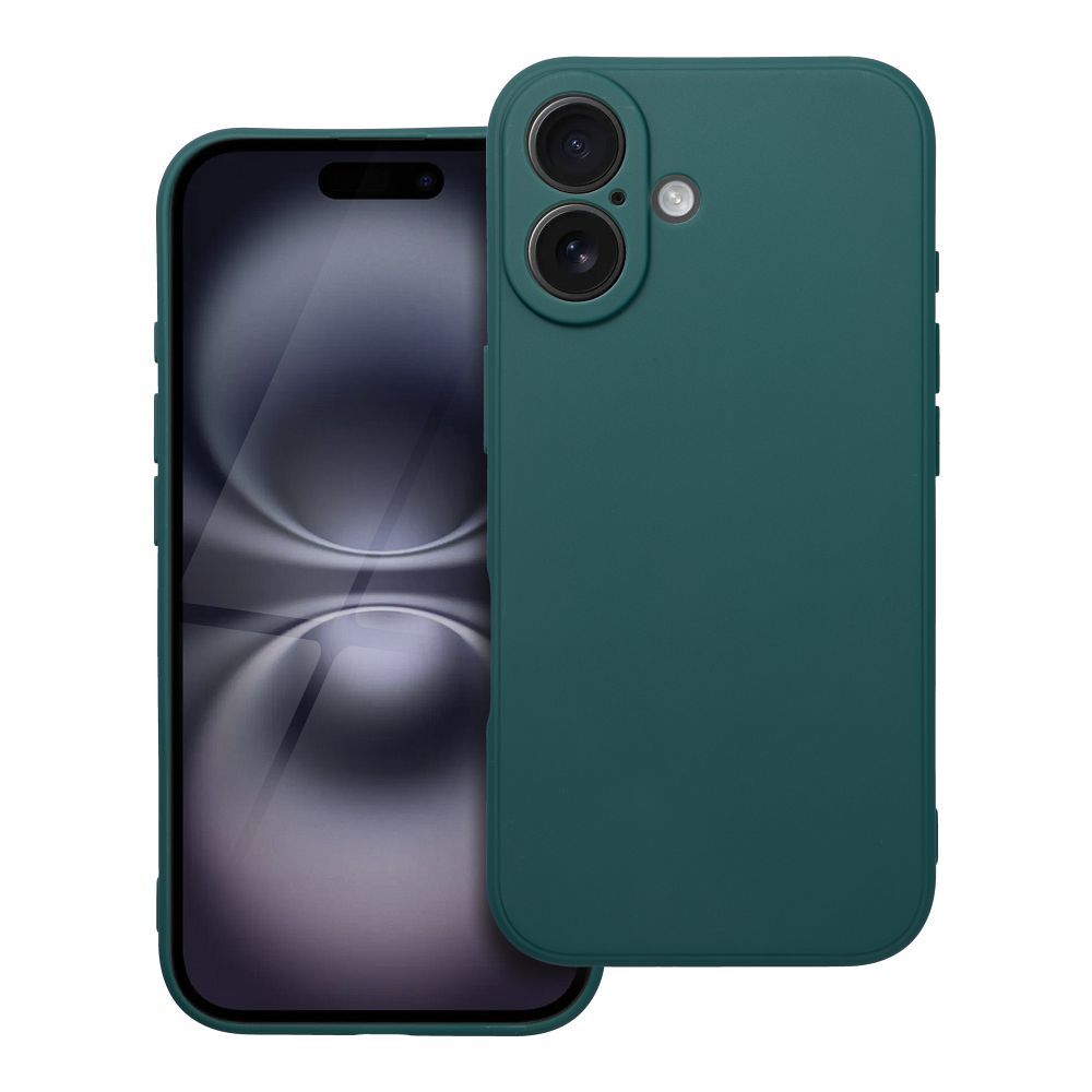 matný obal pre iPhone 16 tmavo zelený