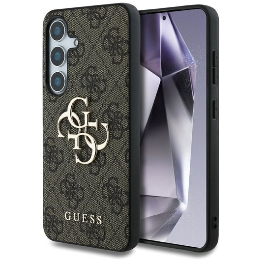 GUESS obal pre SAMSUNG S25 GUHCS25S4GMGBR (4G PU Big Logo) hnedý