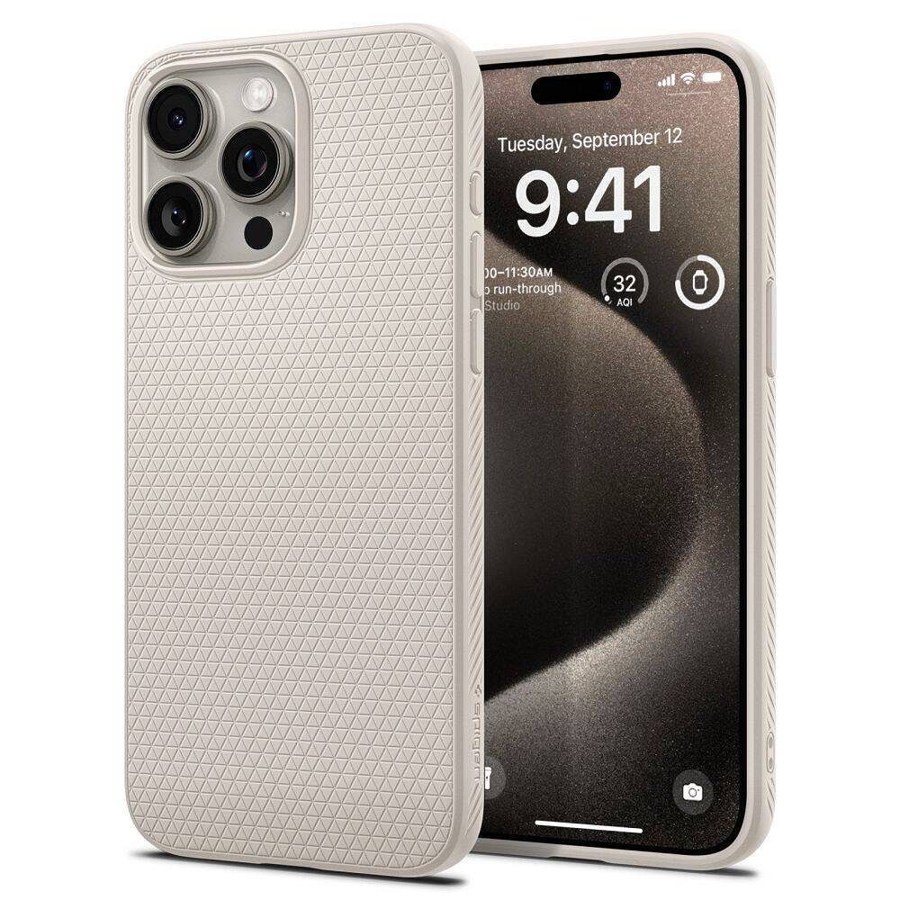 SPIGEN obal LIQUID AIR pre iPhone 15 Pro Max natural titanium