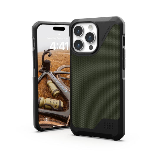 UAG Urban Armor Gear obal METROPOLIS LT s funkciou MagSafe pre iPhone 15 Pro Max kevlar olive