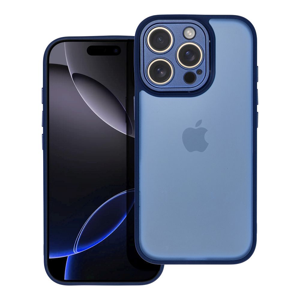 polopriehľadný obal pre iPhone 16 Pro námornícky modrý