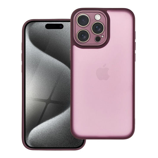 polopriehľadný obal pre iPhone 15 Pro Max fialový