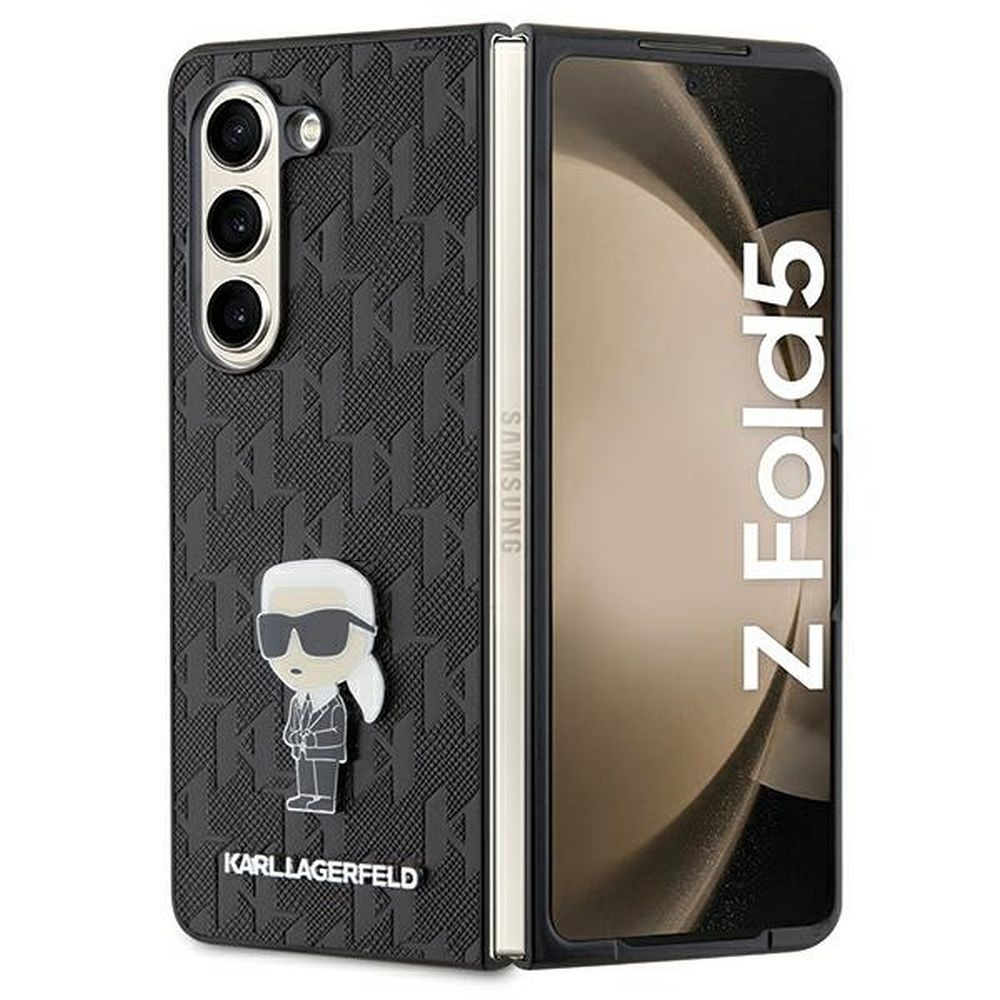 OKARL LAGERFELD obal pre SAMSUNG Z Fold 5 KLHCZFD5SAPKINPK (Saffiano Mono IK PIN) čierny