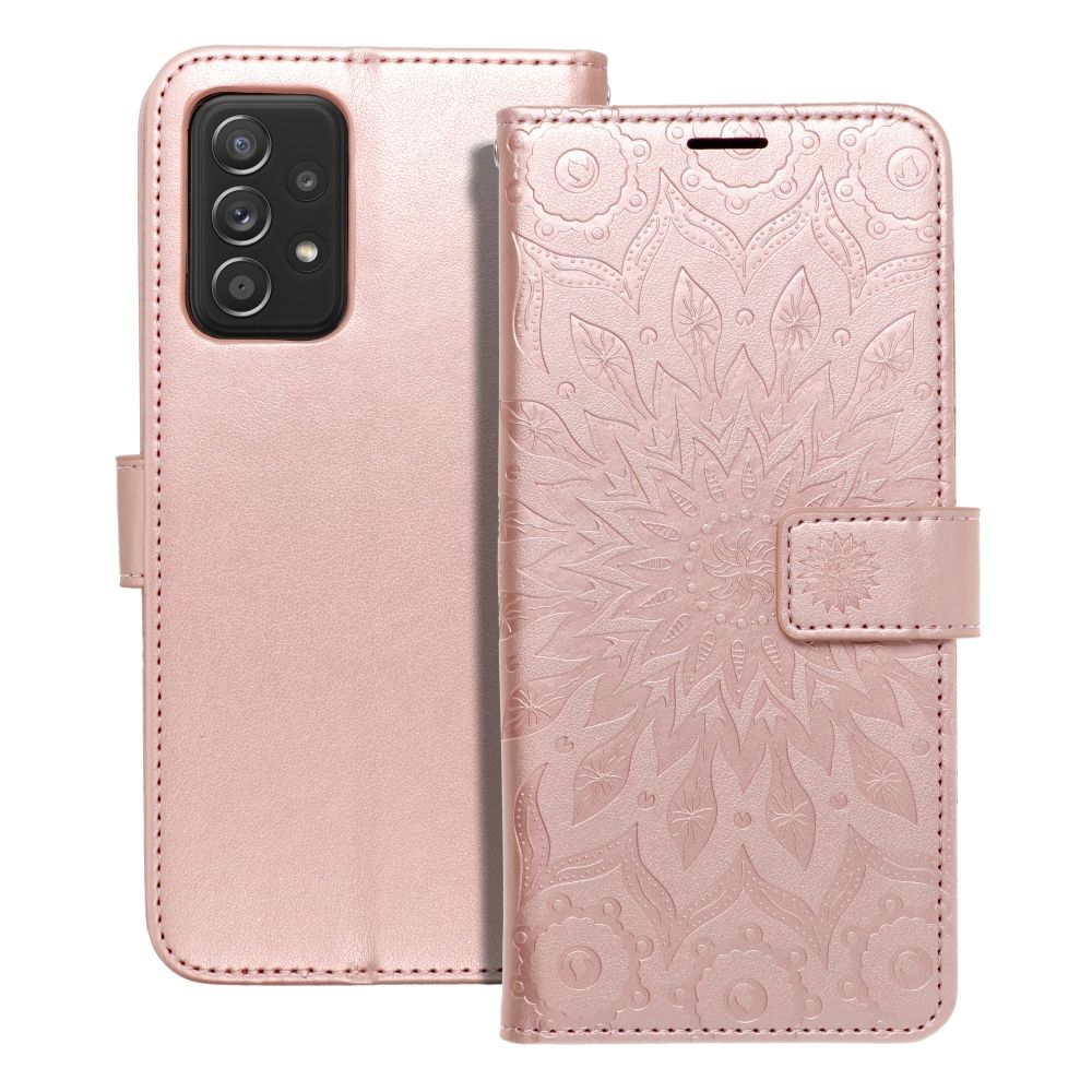 MEZZO knižkový obal pre SAMSUNG A52 5G / A52 LTE ( 4G ) / A52s 5G mandala rose zlatý