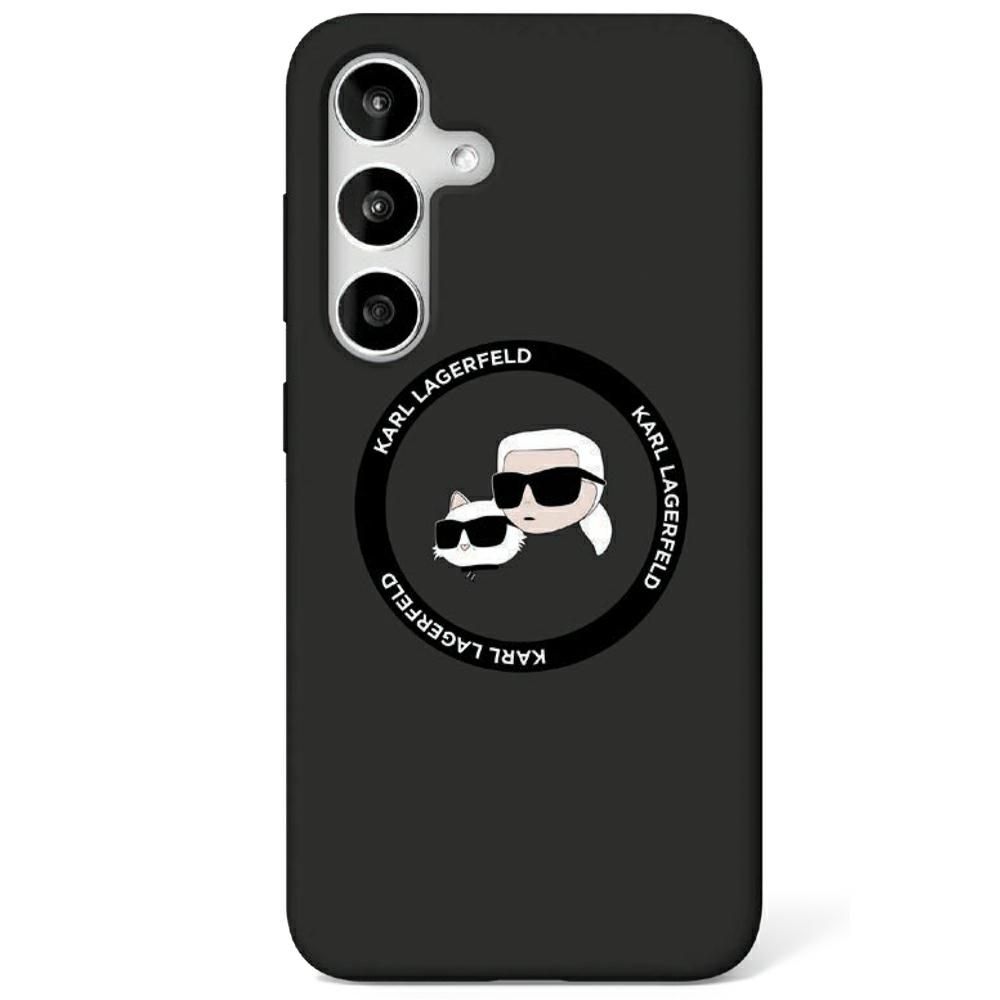 KARL LAGERFELD obal pre SAMSUNG S25 KLHMS25SSKCHTCK (Magnetic Silicone Double Heads) čierny