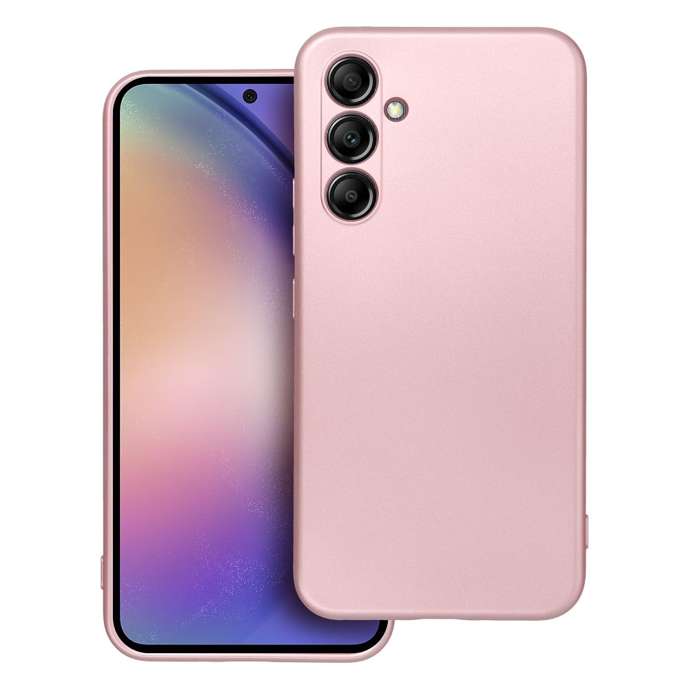 metalický obal pre SAMSUNG A54 5G ružový