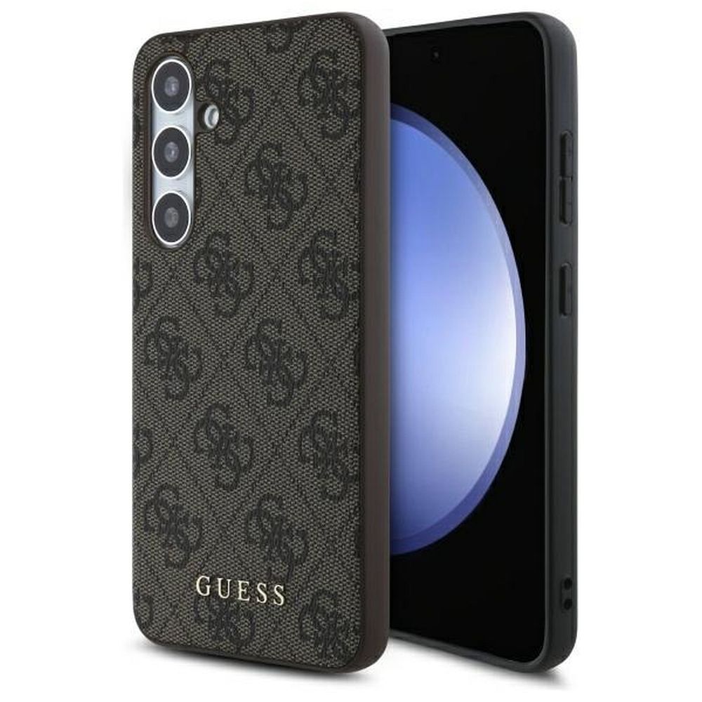 GUESS obal pre SAMSUNG S24 FE GUHCS24FEG4GFBR (HC PU 4G Metal Logo) hnedý