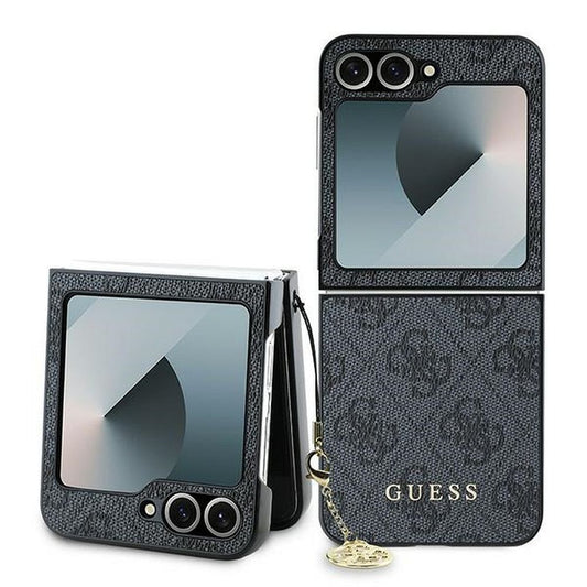 GUESS obal pre SAMSUNG Z Flip 6 GUHCZF6GF4GGR (HC PU 4G Charm) čierny