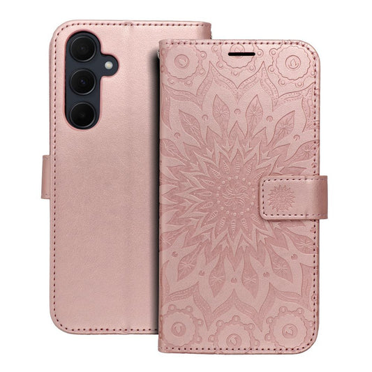 MEZZO knižkový obal pre SAMSUNG A35 5G mandala rose zlatý