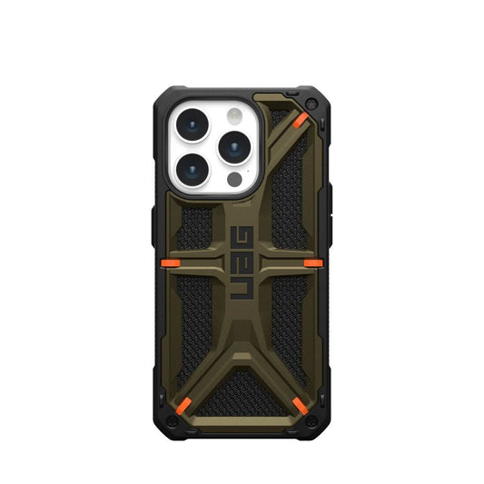 UAG Urban Armor Gear obal MONARCH pre iPhone 15 Pro kevlar element zelný