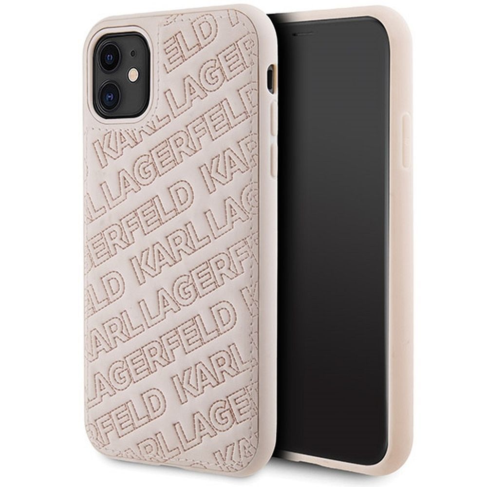 KARL LAGERFELD obal pre iPhone 11 KLHCN61PQKPMP pre iPhone 11 (Quilted K Pattern) ružový