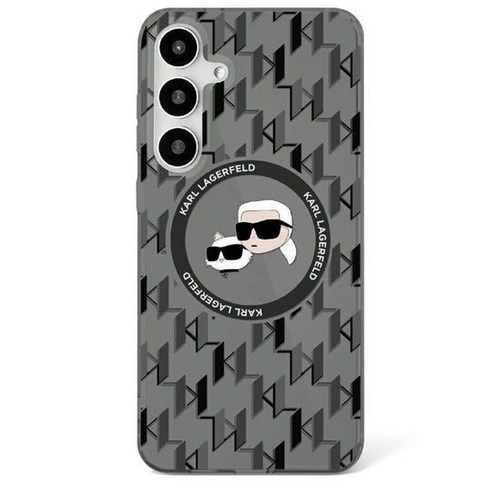 KARL LAGERFELD obal pre SAMSUNG S25 KLHMS25SHMCKMHK (Magnetic IML Metal Monogram KC Heads) čierny