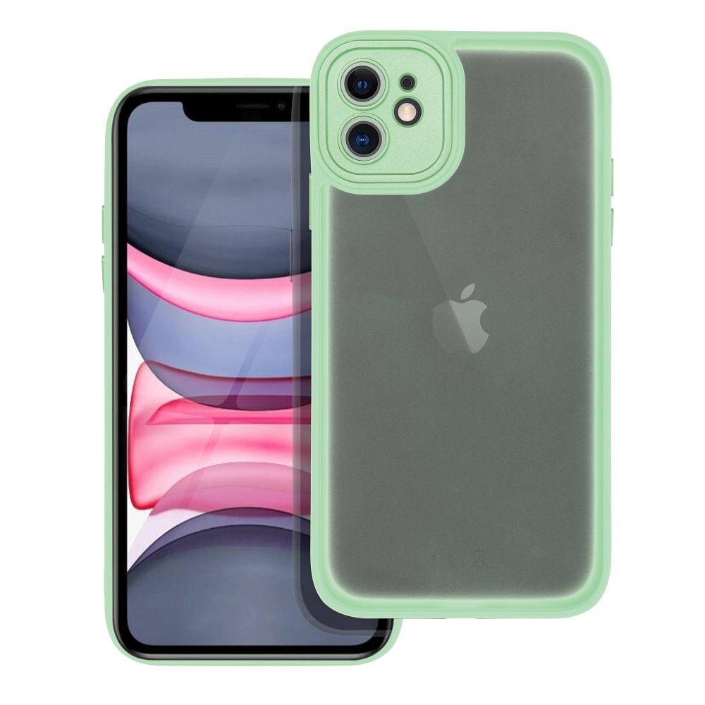 polopriehľadný obal pre iPhone 11 pistáciový