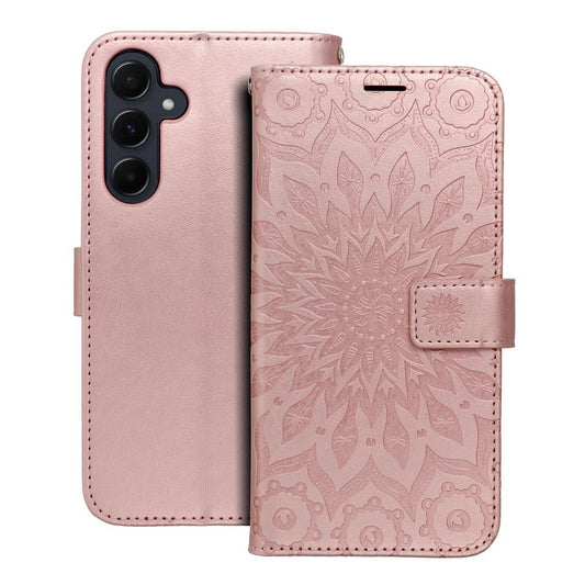 MEZZO knižkový obal pre SAMSUNG A55 5G mandala rose zlatý