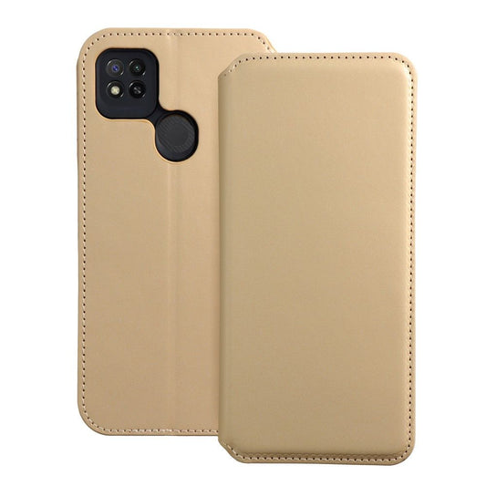 DUAL POCKET knižkový obal pre XIAOMI Redmi 9c zlatý