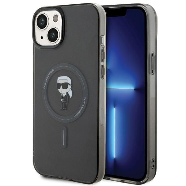 KARL LAGERFELD obal pre iPhone 15 Plus KLHMP15MHFCKNOK (Ikonik + MAG) čierny