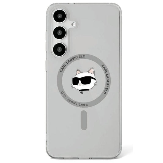 KARL LAGERFELD obal pre SAMSUNG S25 KLHMS25SHLSCHK (Magnetic IML Metal Choupette Head) čierny