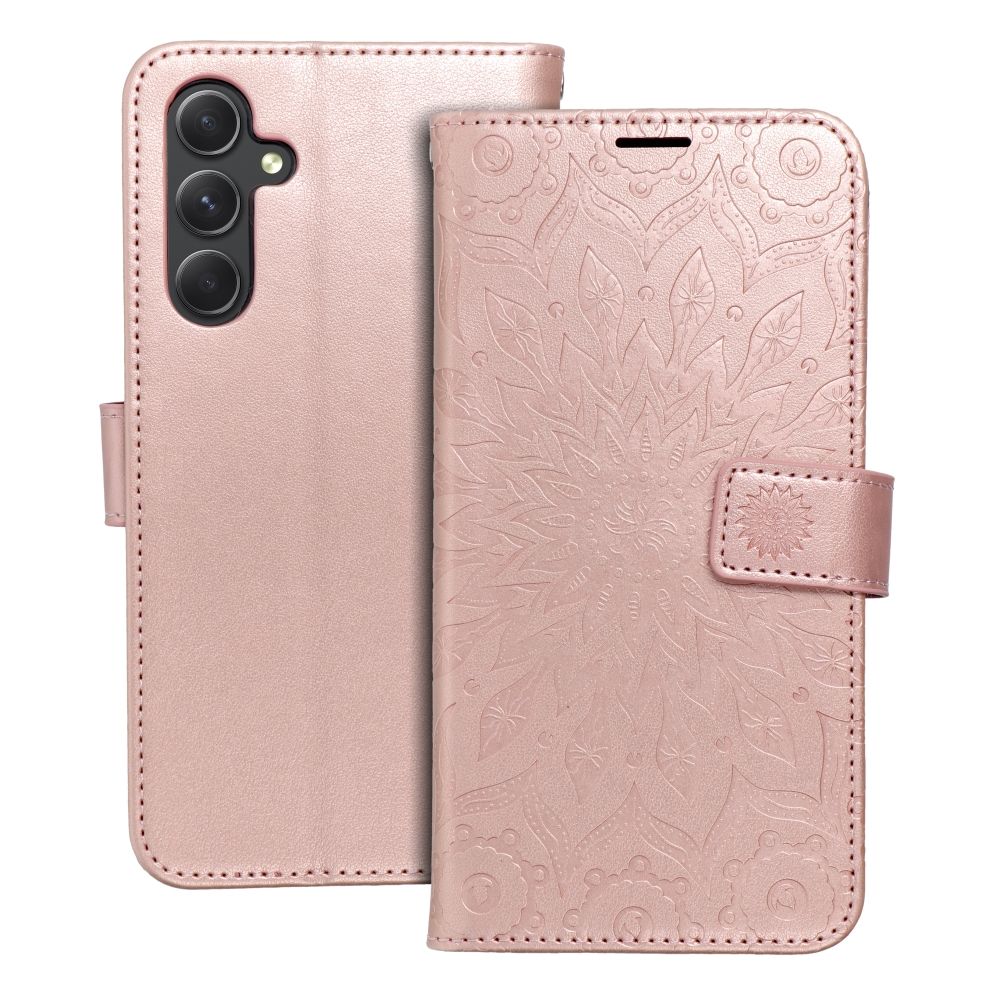 MEZZO knižkový obal pre SAMSUNG A54 5G mandala rose zlatý