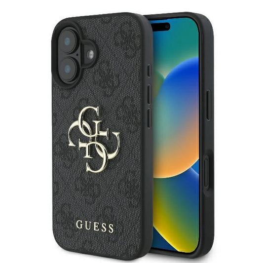 GUESS obal pre iPhone 16 GUHCP16S4GMGGR (4G PU Big Logo) čierny