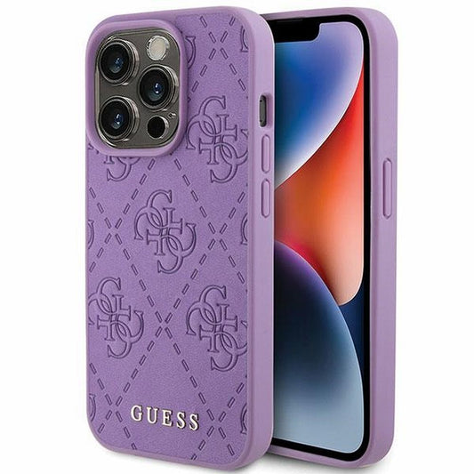 GUESS obal pre iPhone 15 Pro Max GUHCP15XP4EPMU (Quilted 4G Classic) light fialový