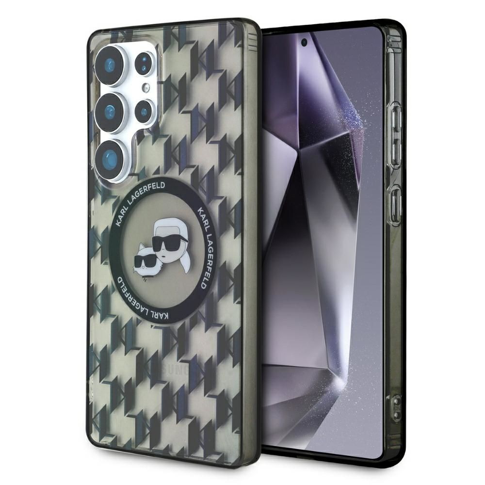 KARL LAGERFELD obal pre SAMSUNG S25 Ultra KLHMS25LHMCKMHK (Magnetic IML Metal Monogram KC Heads) čierny