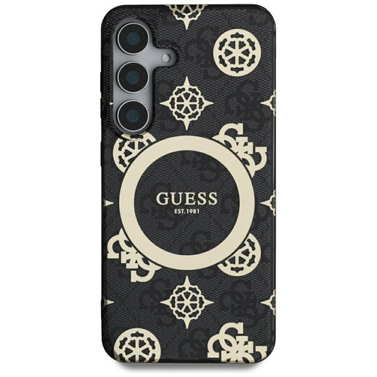 GUESS obal pre SAMSUNG S25 Ultra GUHMS25LH4PYEEK (Magnetic IML Peony on 4G Background) čierny