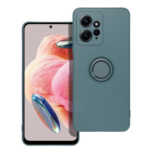 silikónový obal s prsteňom pre XIAOMI Redmi Note 12 4G zelný