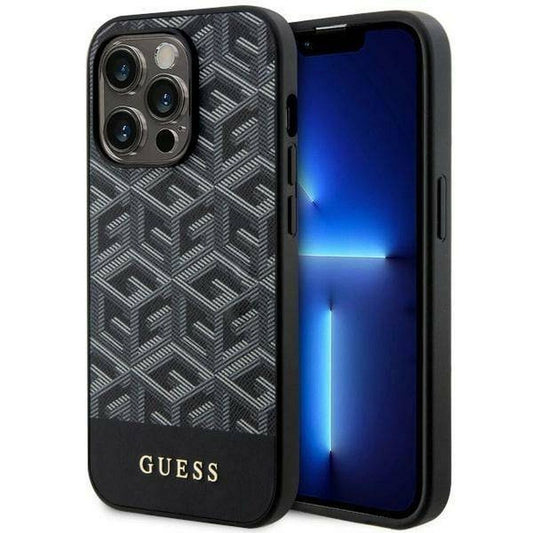 GUESS obal pre iPhone 14 Pro Max GUHMP14XHGCFSEK (MAG GCUBE) čierny