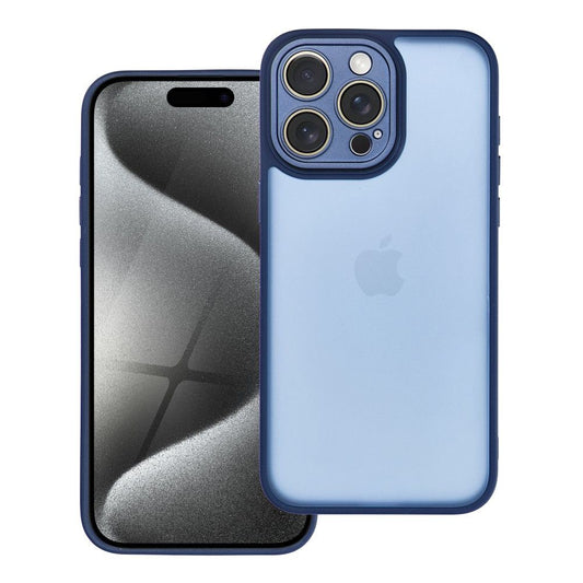 polopriehľadný obal pre iPhone 15 Pro Max námornícky modrý