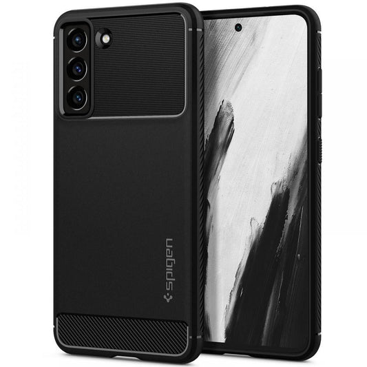 SPIGEN obal RUGGED protinárazový obal pre SAMSUNG S21 FE matte čierny