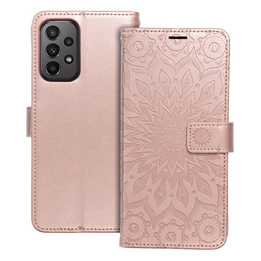 MEZZO knižkový obal pre SAMSUNG A23 5G mandala rose zlatý