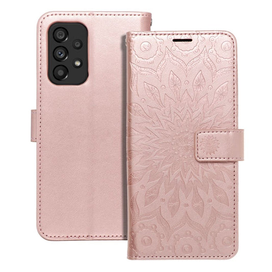 MEZZO knižkový obal pre SAMSUNG A53 5G mandala rose zlatý