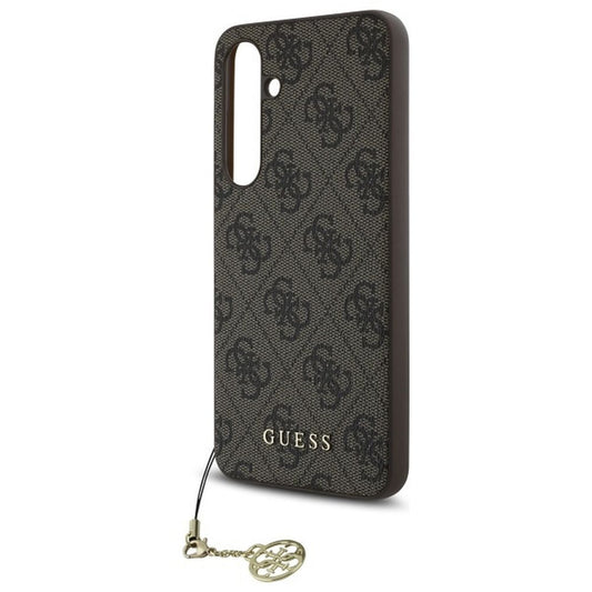 GUESS obal pre SAMSUNG S24 FE GUHCS24FEGF4GBR (HC PU 4G Charm) hnedý