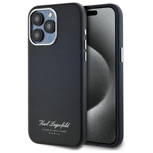 KARL LAGERFELD obal pre iPhone 15 Pro Max KLHCP15XPGWCMKHK (FW PU Hotel RSG) čierny