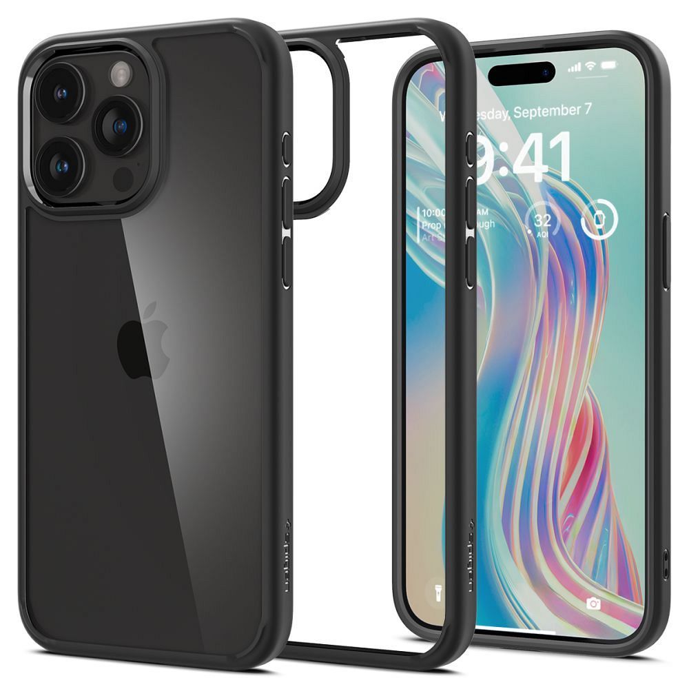 SPIGEN obal ULTRA HYBRID pre iPhone 15 Pro Max matte čierny